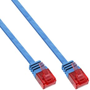 Image of InLine Flat patch cord UTP Cat.6 0.5m Blue