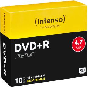 Image of DVD+R disc 4.7 GB Intenso 4111652 10 stuks Slimcase