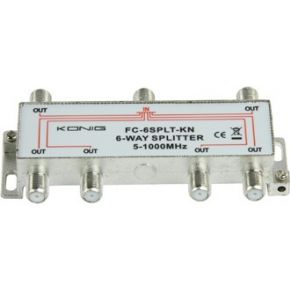 Image of CATV-Splitter 10 DB / 5-1000 MHz - 6 Uitgangen