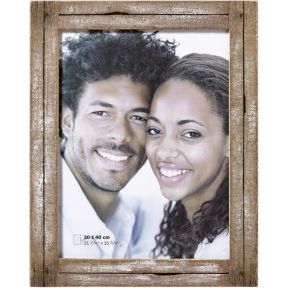 Image of Walther Dupla 30x40 hout portret wit/naturel YA040W