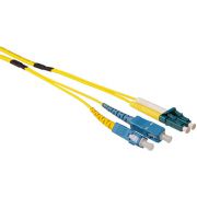 ACT 10 meter Singlemode 9/125 OS2 duplex ruggedized fiber kabel met LC en SC connectoren