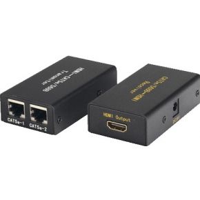 Image of LogiLink HD0102 HDMI Extender (verlenging) via netwerkkabel RJ45 30 m 1920 x 1200 pix