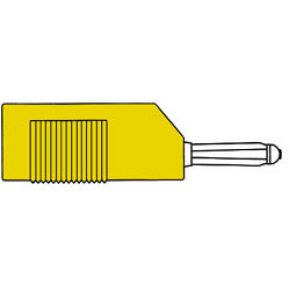 Image of Mating Connector 4mm With Longitudinal Or Transverse Cable Mounting. With Screw / Yellow (bsb 20k)