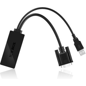Image of ICY BOX IB-AC512 0.235m HDMI VGA (D-Sub) + USB Zwart