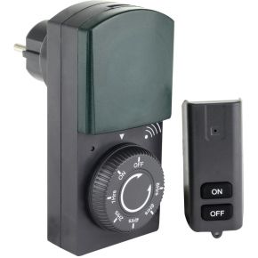 Image of REV timer met afstands- bediening IP44 zwart-groen