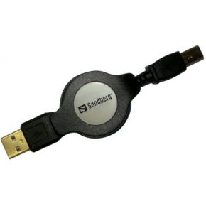 Image of Sandberg Retractable USB 2.0 A-B 1.2m