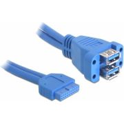 DeLOCK 82942 0.45m Blauw USB-kabel