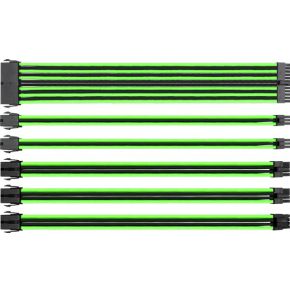 Image of Thermaltake Mod Black Green Sleeved Cable Combo Pack 300mm