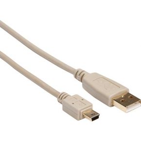Image of USB 2.0 A-PLUG NAAR MINI-USB PLUG / KOPER / BASIS / 0.75 m / VERGULD /