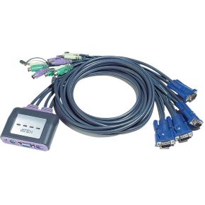 Image of Aten mini KVM switch 4-port PS/2 CS64A