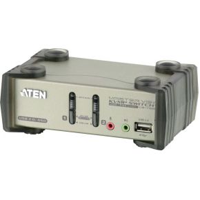 Image of Aten 2Port USB/PS/2/VGA KVM switch with audio - Aten