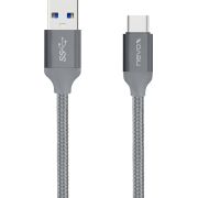 nevox-1480-2m-USB-A-USB-C-Grijs-USB-kabel