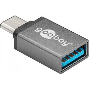 Wentronic 56621 USB-C USB 3.0 female (Type A) Grijs kabeladapter/verloopstukje