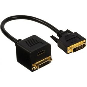 Image of DVI adapterkabel DVI-D 24+1-pin male - DVI-D 24+1-pin female + HDMI in