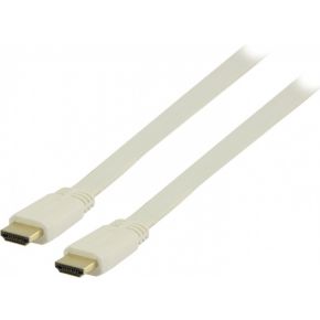 Image of High Speed HDMI Kabel Met Ethernet Plat HDMI-Connector - HDMI-Connector 3.00 M Wit