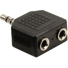 Image of Audio-splitter 3,5 mm male - 2x female zwart - Valueline