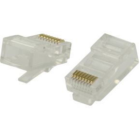 Image of Connector RJ45 Solid UTP CAT5 Male PVC Transparant