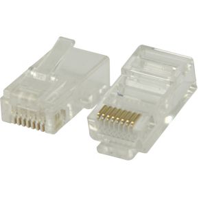 Image of Connector RJ45 Solid UTP CAT6 Male PVC Transparant