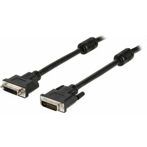 Image of DVI verlengkabel DVI-I 24+5-pin male - DVI-I 24+5-pin female 5,00 m zw