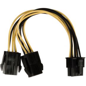 Image of Interne stroom splitterkabel EPS 8-pins - 2x PCI Express 0,15 m veelkl