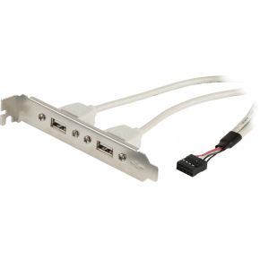 Image of USB 2.0 Kabel 2x A Female - 8-Pins Female 0.50 M Grijs