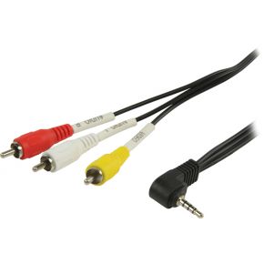 Image of 3,5 mm jack AV kabel mannelijk - 3x RCA mannelijk 1,00 m zwart - Value
