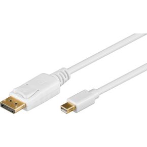 Image of Goobay DisplayPort Aansluitkabel [1x DisplayPort stekker - 1x Mini-DisplayPort stekker] 1 m Wit