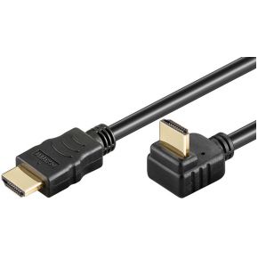 Image of HDMI kabel haaks - 1 meter - Zwart - Goobay