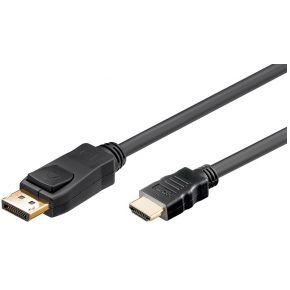 Image of Goobay DisplayPort / HDMI Aansluitkabel [1x DisplayPort stekker - 1x HDMI-stekker] 5 m Zwart