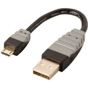 Image of Bandridge 0.1m USB 2.0 A - Micro B m/m 0.1m USB A Micro-USB B Zwart