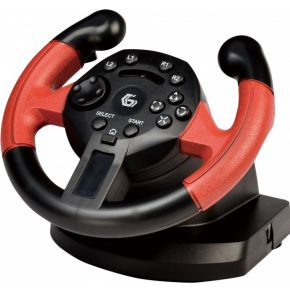 Image of Gembird STR-UV-01 Stuur PC,Playstation 3 Zwart, Rood game controller