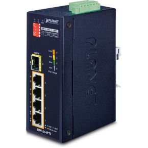 Image of Planet ISW-514PTF Fast Ethernet (10/100) Power over Ethernet (PoE) Zwart netwerk-switch
