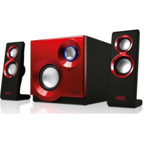 Image of 2.1 Speaker System Purephonic 60 Watt Red - Sweex