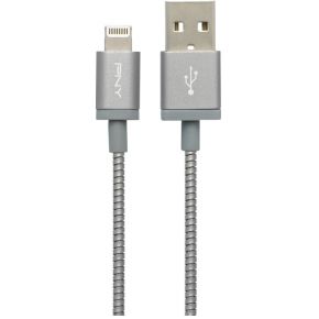 Image of PNY USB A/Lightning 1.2m 1.2m USB A Lightning Grijs