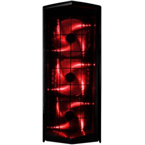 Image of SilverStone Midi Tower Primera PM01 Red LED ATX, Window (zwart)
