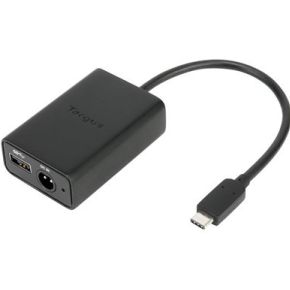 Image of Targus ACA41EUZ USB-C USB A/DC Zwart kabeladapter/verloopstukje