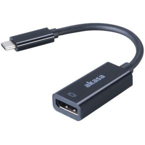 Image of Akasa AK-CBCA05-15BK USB Type-C DisplayPort Zwart kabeladapter/verloopstukje