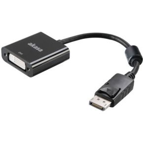 Image of Akasa AK-CBDP15-20BK DisplayPort DVI-I Zwart kabeladapter/verloopstukje