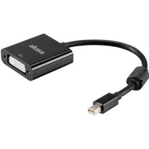 Image of Akasa AK-CBDP16-20BK Mini DisplayPort DVI-I Zwart kabeladapter/verloopstukje