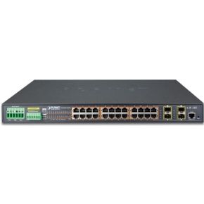 Image of Planet IGS-5225-24P4S Managed L2+ Gigabit Ethernet (10/100/1000) Power over Ethernet (PoE) Zwart net