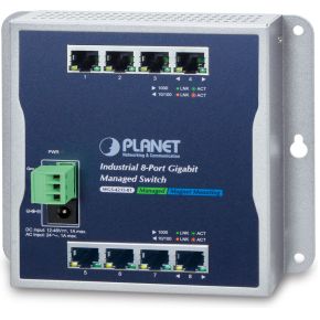 Image of Planet WGS-4215-8T Managed Gigabit Ethernet (10/100/1000) Zwart netwerk-switch