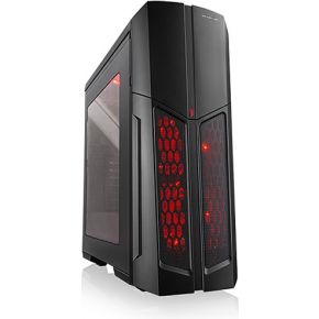 Image of Modecom MAG C5 Case, HD Audio red LED fan, transparent side