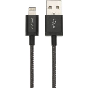 Image of PNY C-UA-LN-KFL-04 1.2m USB A Lightning Zwart USB-kabel