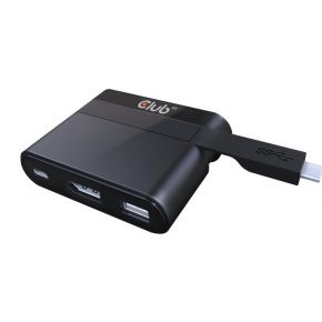 Image of CLUB3D Mini Dock USB Type-C to Displayport1.2 + USB3.0 + USB Type C Charging