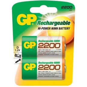 Image of GP Batteries D oplaadbare batterij (Mono) NiMH 1.2 V 2200 mAh 2 stuks