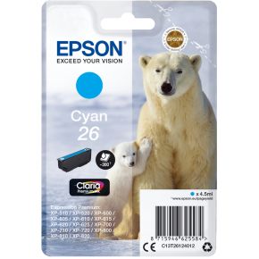 Image of Epson C13T26124022 4.5ml 300pagina's Cyaan inktcartridge