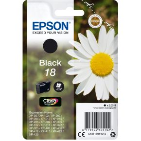 Image of Epson C13T18014012 5.2ml 175pagina's Zwart inktcartridge