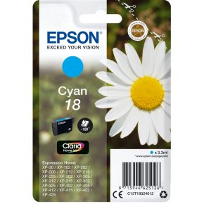Image of Epson C13T18024022 3.3ml 180pagina's Cyaan inktcartridge