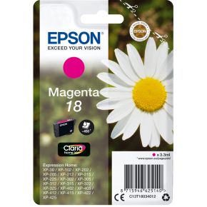 Image of Epson C13T18034022 3.3ml 180pagina's Magenta inktcartridge