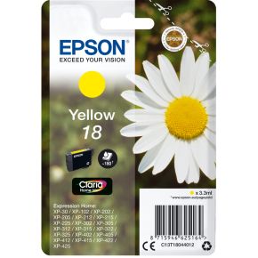Image of Epson C13T18044022 3.3ml 180pagina's Geel inktcartridge